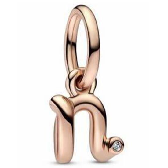Rose Gold-Plated Dangle Letter Charms