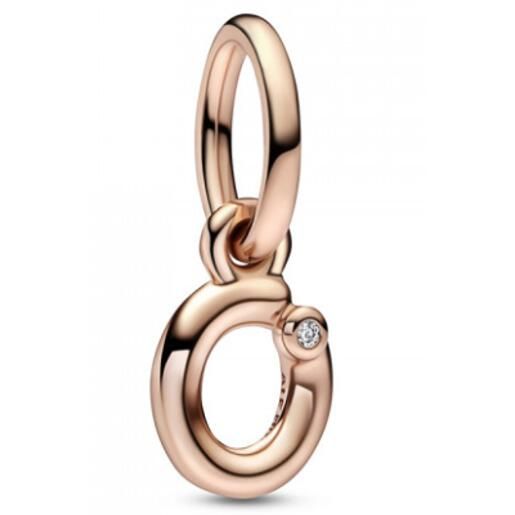 Rose Gold-Plated Dangle Letter Charms