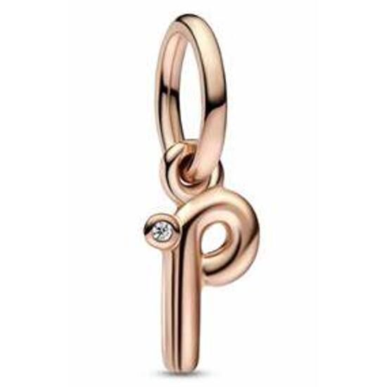 Rose Gold-Plated Dangle Letter Charms