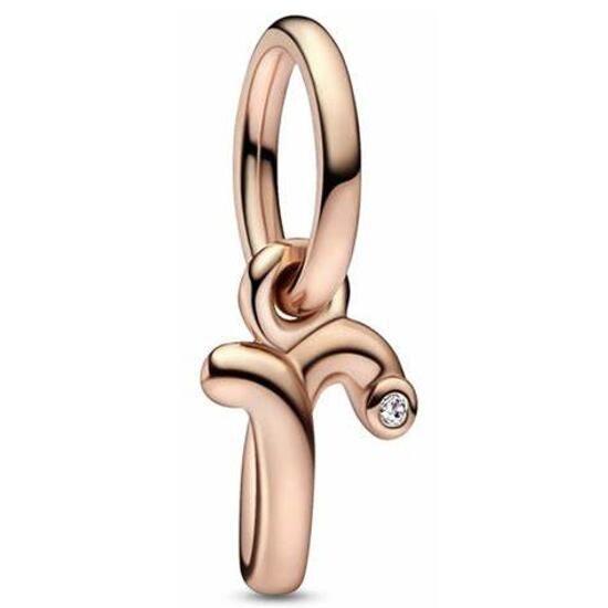 Rose Gold-Plated Dangle Letter Charms