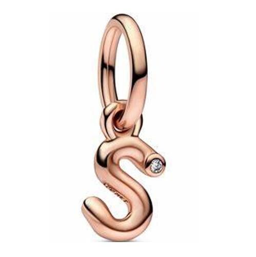 Rose Gold-Plated Dangle Letter Charms