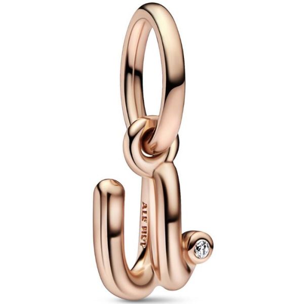 Rose Gold-Plated Dangle Letter Charms