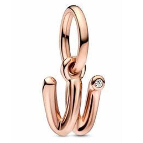 Rose Gold-Plated Dangle Letter Charms