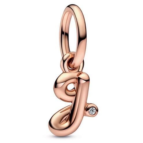 Rose Gold-Plated Dangle Letter Charms