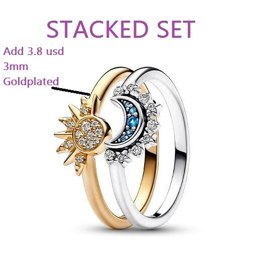 STACKED SET-AAA GRADE S925 ALE Rings