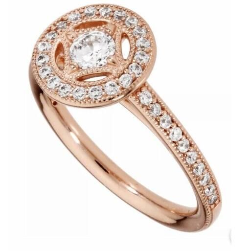 5A-Clear CZ Rose Goldplated AAA GRADE ALE R Rings