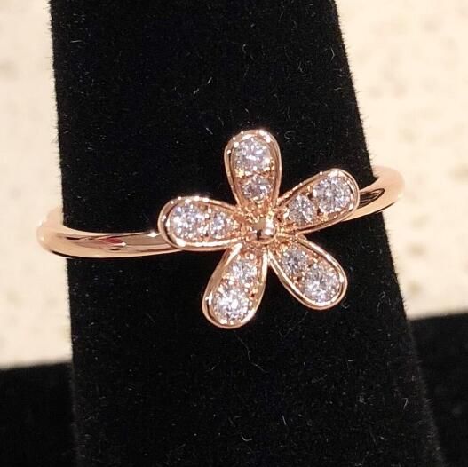 5A-Clear CZ Rose AAA GRADE ALE R Rings