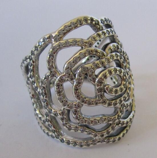5A-Clear CZ (Wide-Rose)AAA GRADE S925 ALE Rings