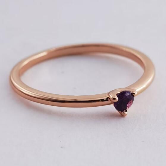  Purple CZ Rose Goldplated AAA GRADE ALE R Rings