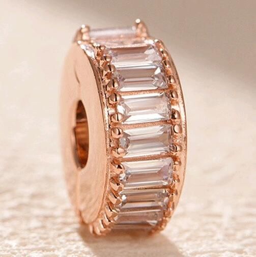 AAA GRADE Rose Gold Plated Charm Clips