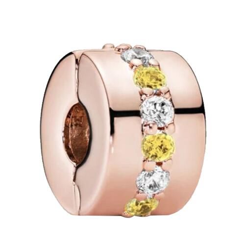 AAA GRADE Rose Gold Plated Charm Clips
