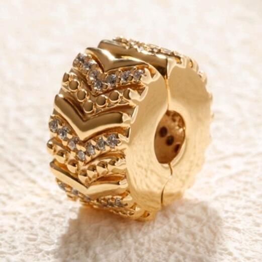 AAA GRADE 18K Gold Plated Charm Clips