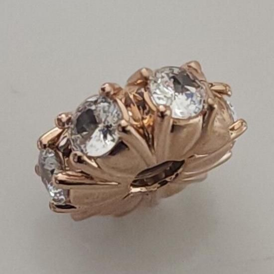AAA GRADE Rose Gold Plated Charm Clips