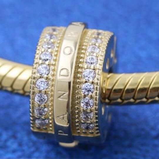 AAA GRADE 18K Gold Plated Charm Clips