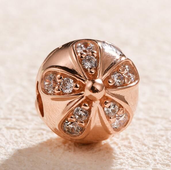 AAA GRADE Rose Gold Plated Charm Clips