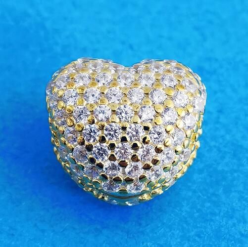 AAA GRADE 18K Gold Plated Charm Clips