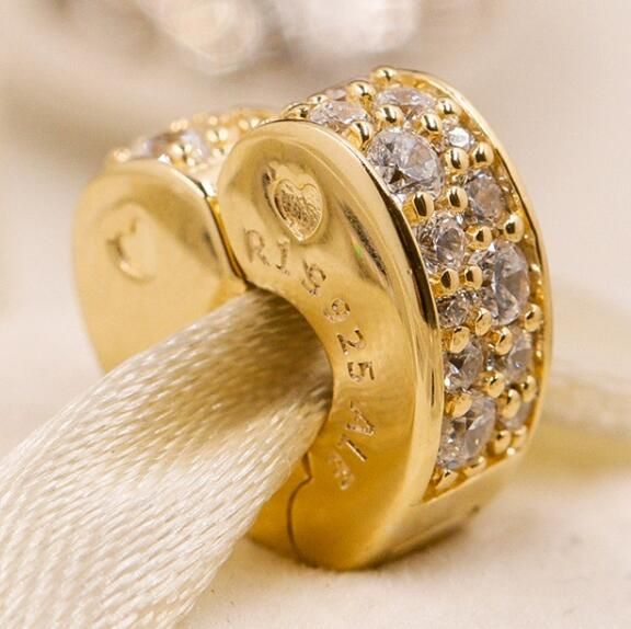AAA GRADE 18K Gold Plated Charm Clips