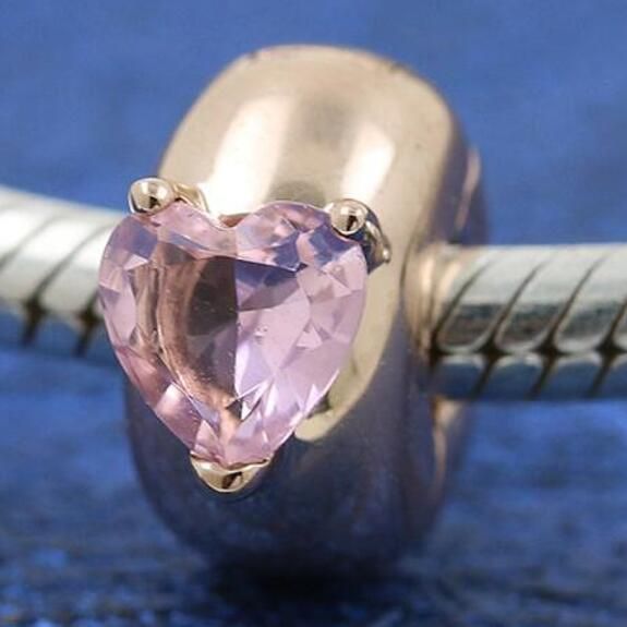 AAA GRADE Rose Gold Plated Charm Clips