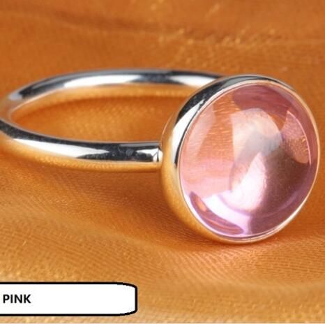 Pink-Crystal AAA GRADE S925 ALE Rings