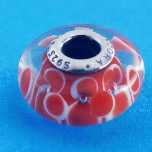 2PCS S925 ALE Sterling Silver Murano Promotion