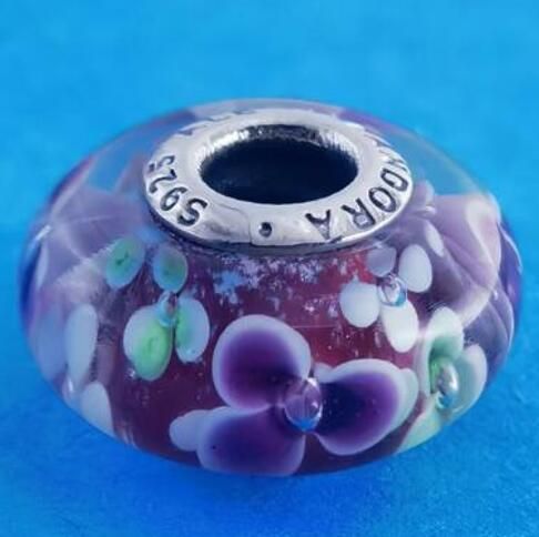 2PCS S925 ALE Sterling Silver Murano Promotion