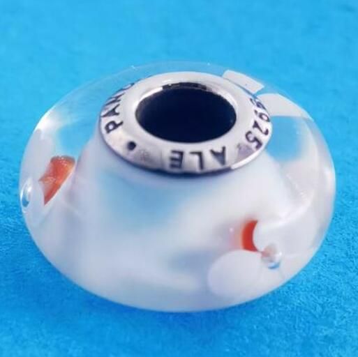 2PCS S925 ALE Sterling Silver Murano Promotion