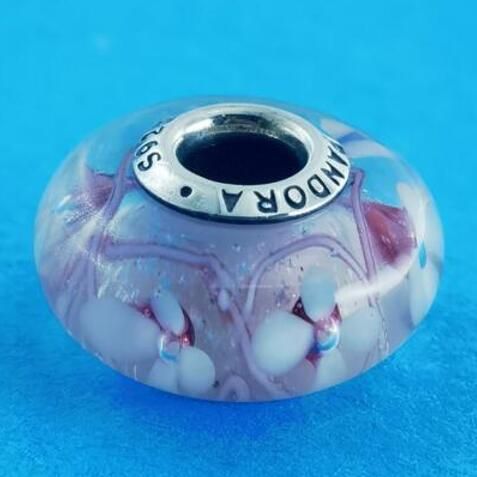 2PCS S925 ALE Sterling Silver Murano Promotion