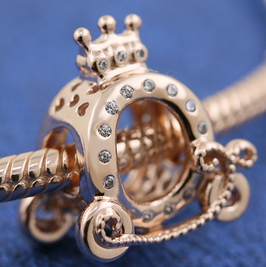 Rose Goldplated AAA GRADE ALE  MET Sterling Silver Charms