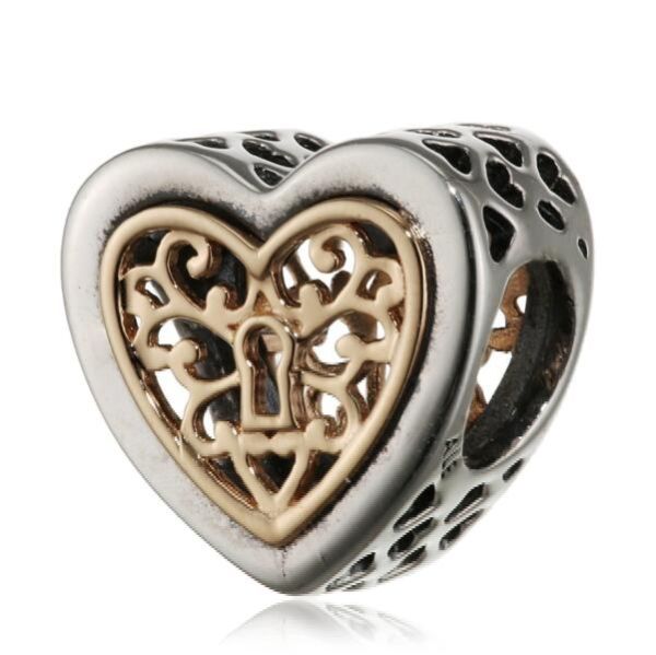18k Goldplated Two Tone Charm