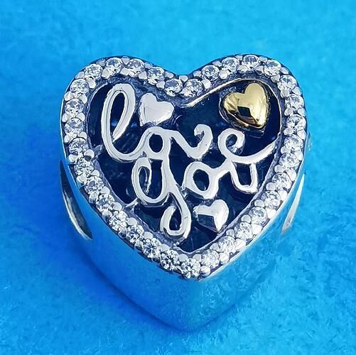 18k Goldplated Two Tone Charm