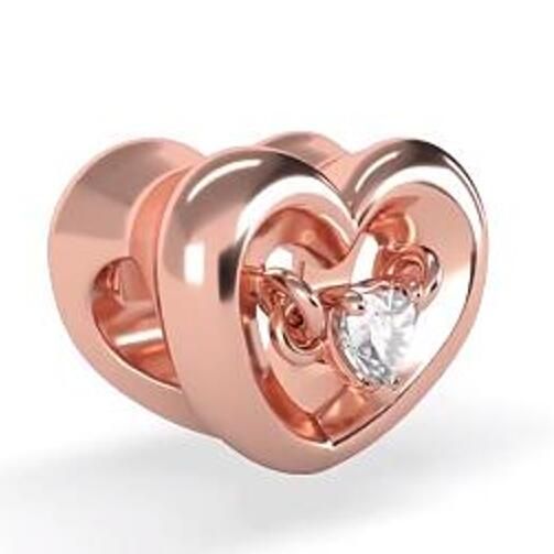 Rose Goldplated AAA GRADE ALE R Charms	