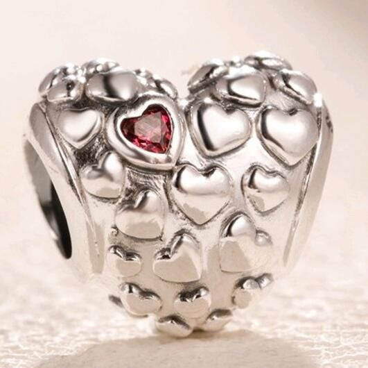 AAA GRADE S925 ALE Sterling Silver Heart Theme Charms