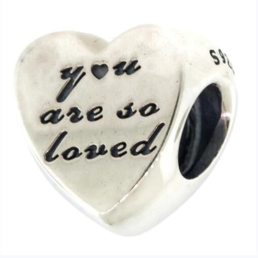 AAA GRADE S925 ALE Sterling Silver Heart Theme Charms