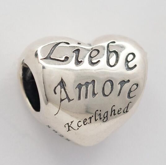 AAA GRADE S925 ALE Sterling Silver Heart Theme Charms