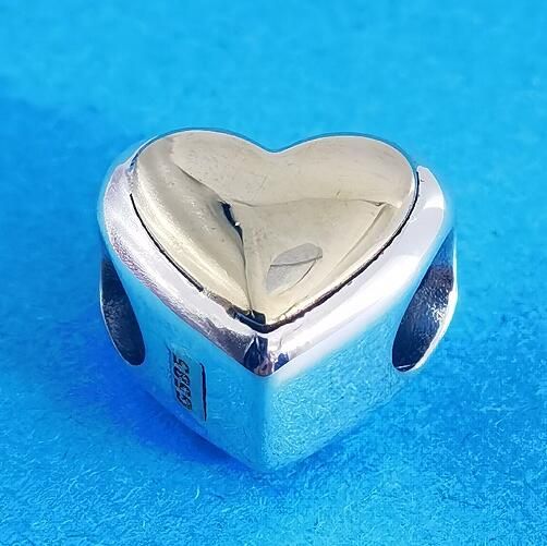 18k Goldplated Two Tone Heart Theme Charm  