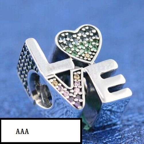AAA GRADE S925 ALE Sterling Silver Heart Theme Charms