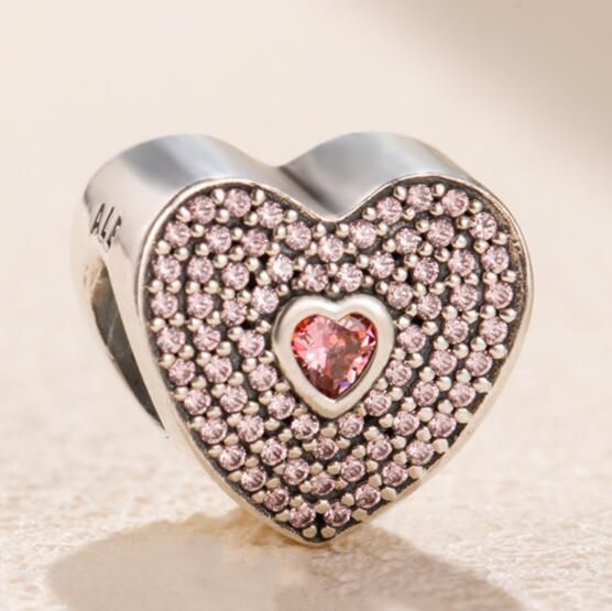 AAA GRADE S925 ALE Sterling Silver 5A CZ Pave Charms