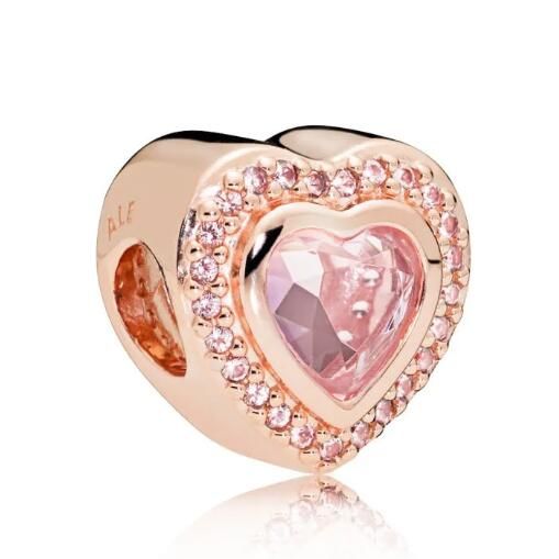 Rose Goldplated AAA GRADE ALE R  5A CZ Pave Charms