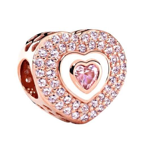 Rose Goldplated AAA GRADE ALE R  5A CZ Pave Charms