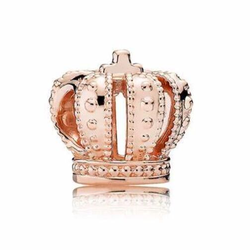 Rose Goldplated AAA GRADE ALE R  Crown Charms