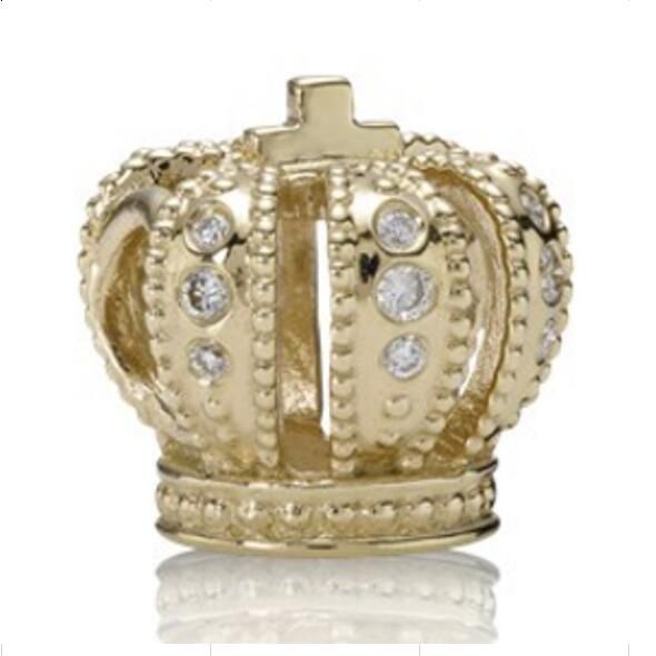 18K Goldplated AAA GRADE S925 ALE Crown Charms