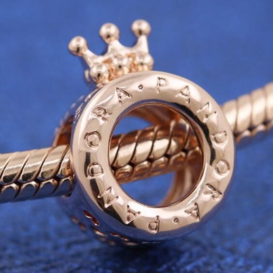 Rose Goldplated AAA GRADE ALE R Legal Crown O Charms 