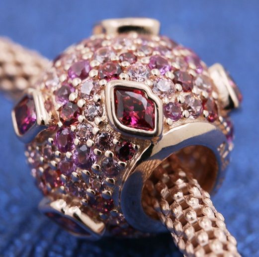 Rose Goldplated AAA GRADE ALE R 5A CZ Pave Charms