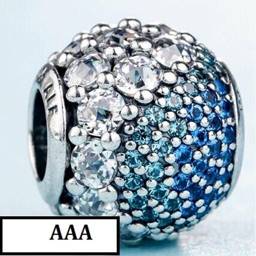 AAA GRADE S925 ALE Sterling Silver 5A CZ Pave Charms