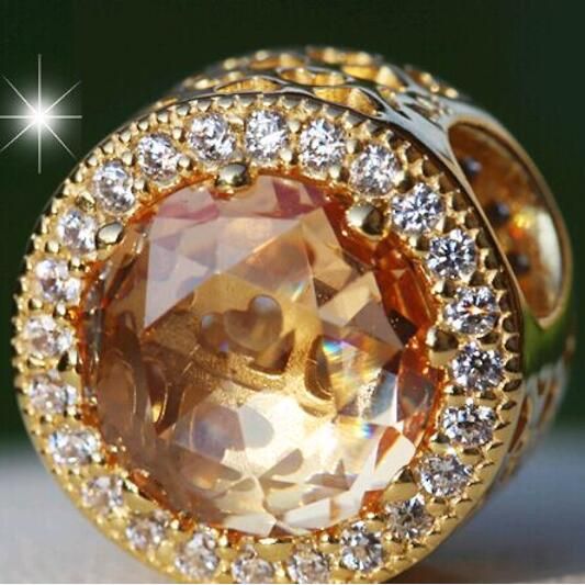 18K Goldplated AAA GRADE S925 ALE Sterling Silver Charm