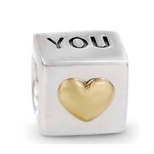 18k Goldplated Two Tone Charm 