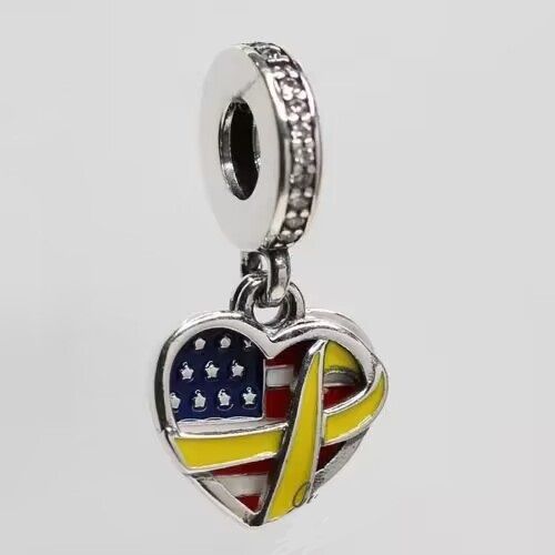 USA Flag AAA GRADE S925 ALE Sterling Silver Pendants