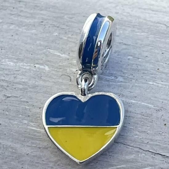 Ukarine Flag AAA GRADE S925 ALE Sterling Silver Pendants