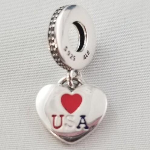 US Flag AAA GRADE S925 ALE Sterling Silver Pendants