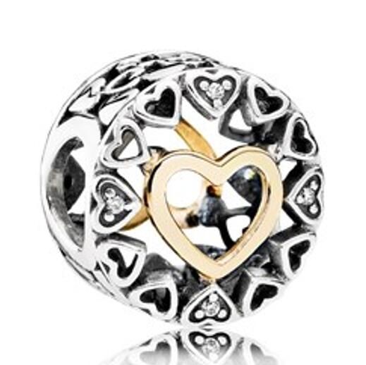  18k Goldplated Two Tone Charm